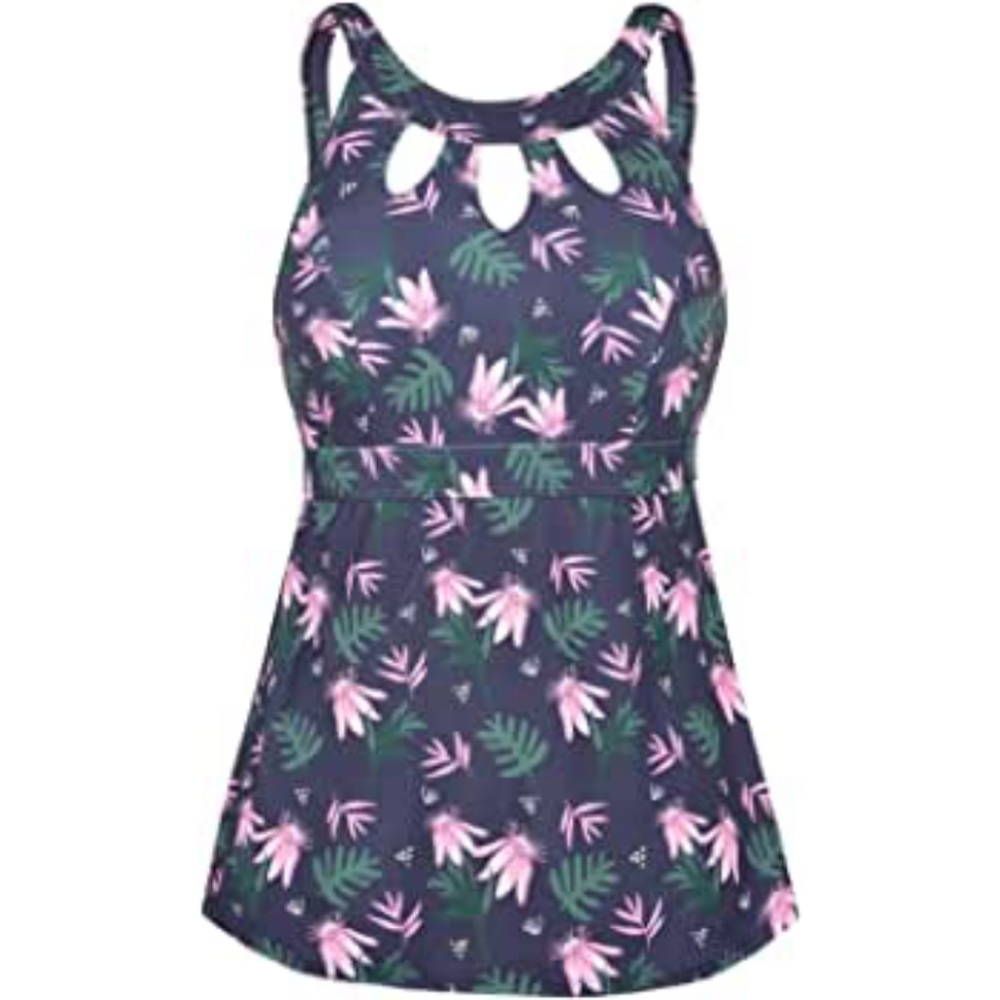 SEPTANGLE Halter High Neck Tankini Top